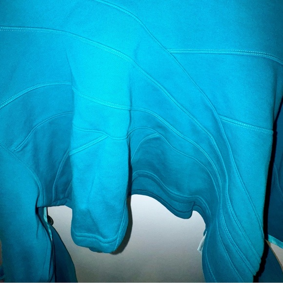 Reebok x Cardi B Teal Cropped Hoodie w/ Open Elbows - Picture 9 of 15